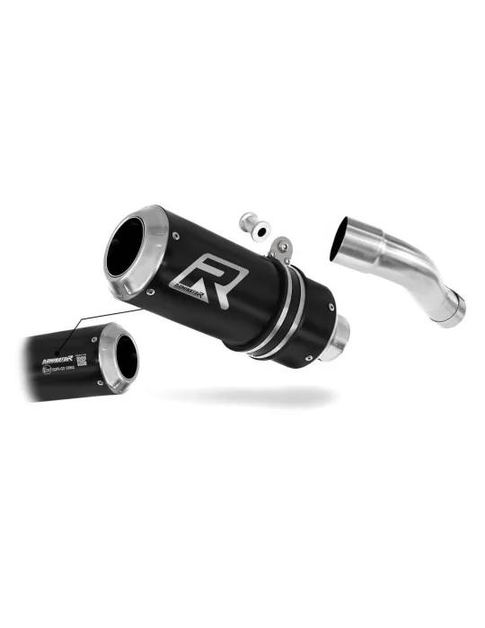 Silencieux slip-on homologué Dominator GP Noir en aluminium anodisé pour Honda CB 600F Hornet PC41 2007-2013, vue 1