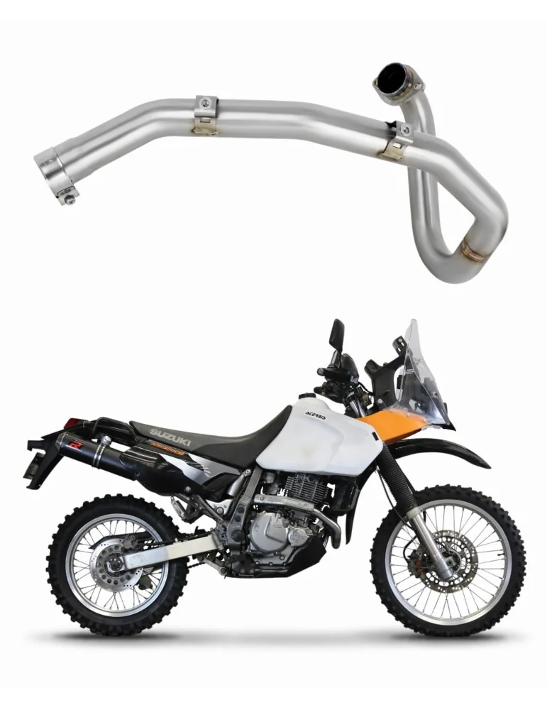 Collecteur d'échappement inox Dominator pour Suzuki DR 650 SE / S (1996-2024)