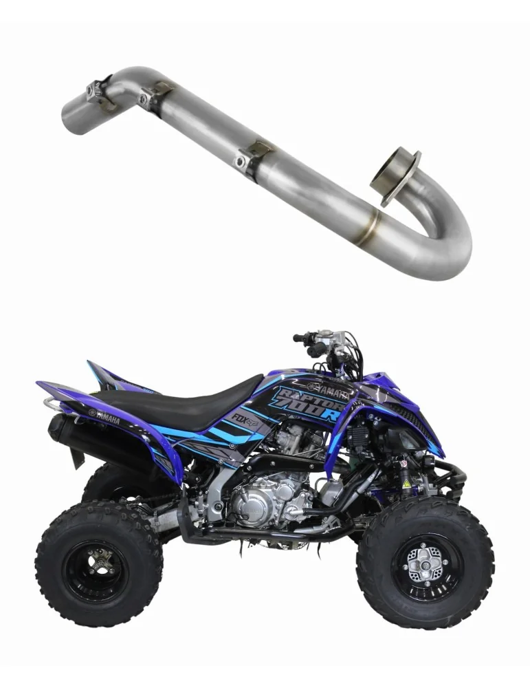Collecteur d'échappement inox Dominator pour Yamaha Raptor 700 R (2015-2021)