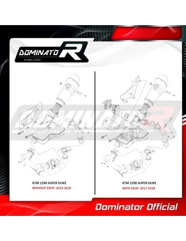 Décatalyseur inox Dominator pour KTM 1290 Super Duke / R 2014-2016