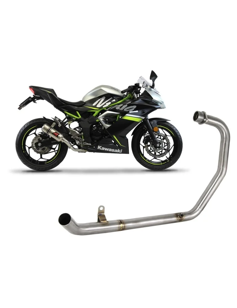 Collecteur d'échappement inox Dominator pour Kawasaki Ninja 125 / Z125 (2019-2023)