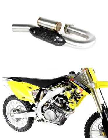 Coude de collecteur d'échappement Dominator PowerBomb pour Suzuki RMZ RM-Z 450 (2013-2018)