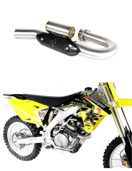 Coude de collecteur d'échappement Dominator PowerBomb pour Suzuki RMZ RM-Z 450 (2013-2018)