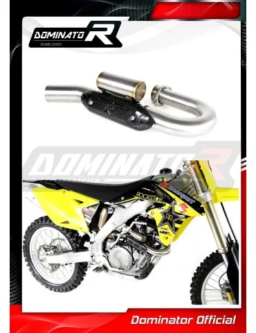 Coude de collecteur d'échappement Dominator PowerBomb pour Suzuki RMZ RM-Z 450 (2013-2018)