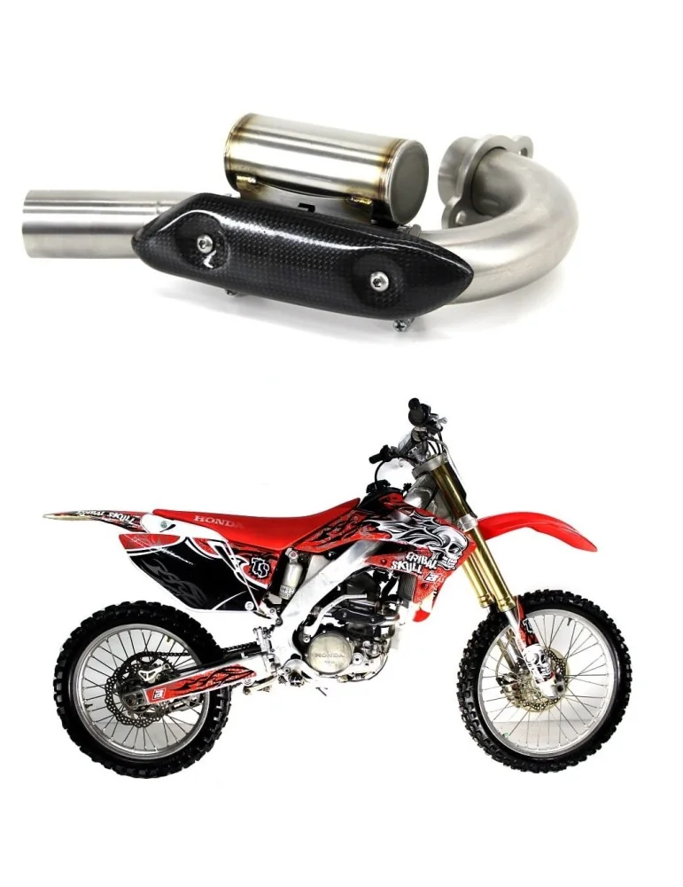 Coude de collecteur d'échappement Dominator PowerBomb pour Honda CRF 250 R (2006-2009)