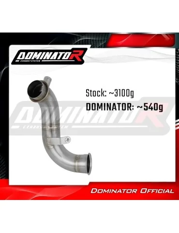 Tube central de liaison inox Dominator pour Husqvarna Norden 901 + Euro 5 (2024-2025)