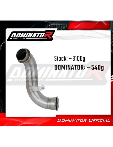 Tube central de liaison inox Dominator pour Husqvarna Norden 901 Euro 5 (2022-2024)