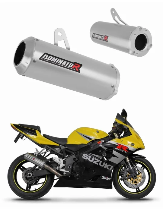 Silencieux bolt-on Dominator GP pour Suzuki GSXR 600 K1-K5 (2001-2005)
