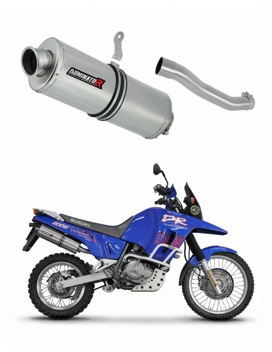 Silencieux slip-on Dominator OV pour Suzuki DR 800 S Big côté droit (1991-1997)
