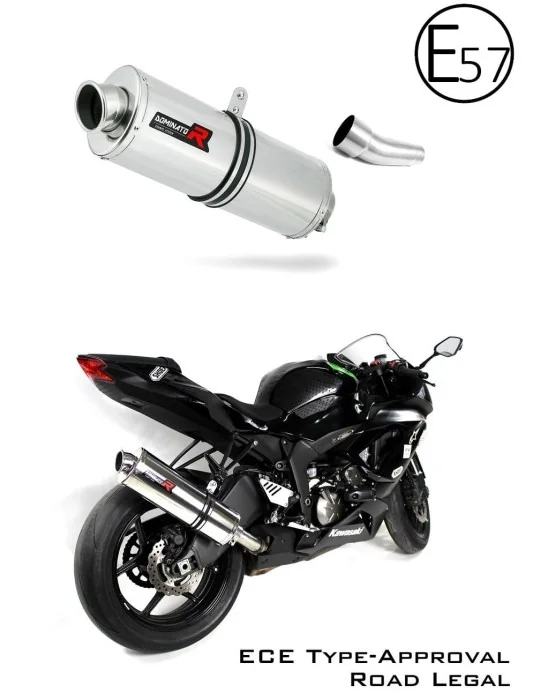 Silencieux slip-on homologué Dominator OV pour Kawasaki ZX6R 636 (2009-2020)