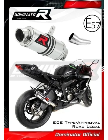 Silencieux slip-on homologué Dominator GP1 pour Kawasaki ZX6R 636 (2009-2020)