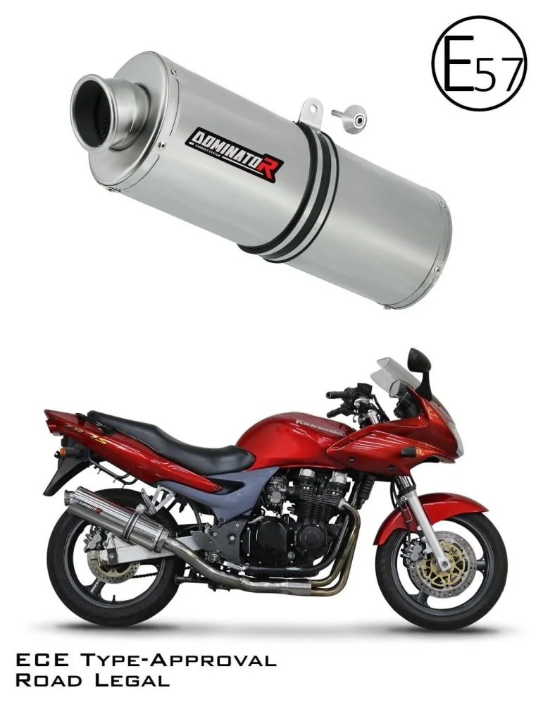 Silencieux bolt-on homologué Dominator OV pour Kawasaki ZR7 / ZR7S (1999-2004)