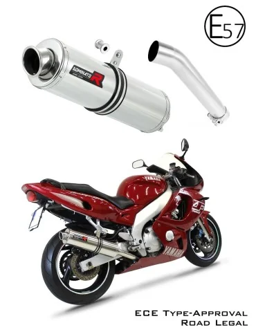 Silencieux slip-on homologué Dominator ROND pour Yamaha YZF 600R Thundercat (1996-2006)