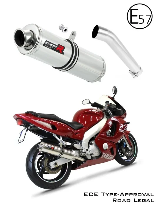 Silencieux slip-on homologué Dominator ROND pour Yamaha YZF 600R Thundercat (1996-2006)