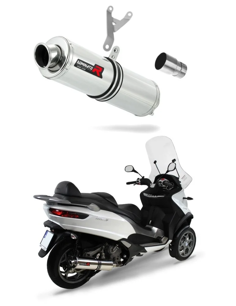 Silencieux slip-on Dominator ST pour Piaggio MP3 500 (2008-2022)