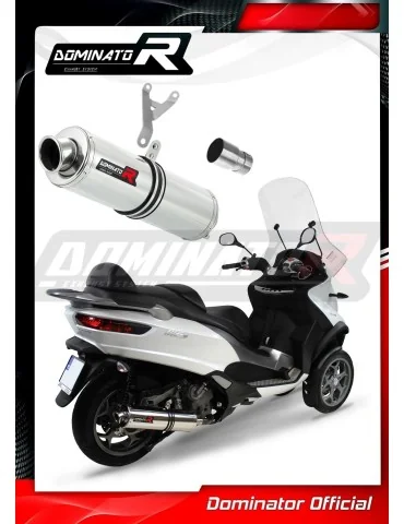 Silencieux slip-on Dominator ST pour Piaggio MP3 500 (2008-2022)