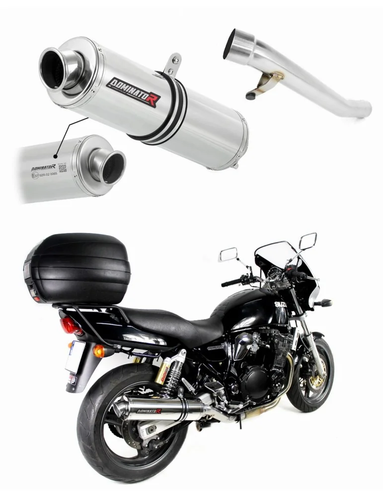 Silencieux slip-on homologué Dominator ROND pour Suzuki GSX 750 Inazuma (1998-2003)