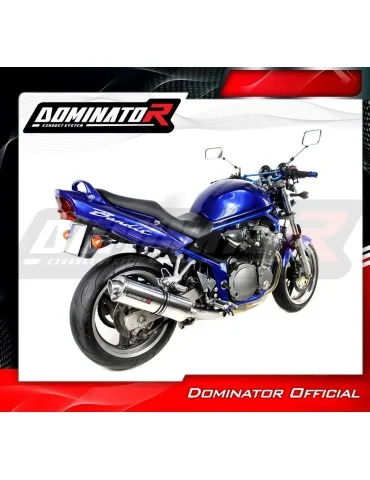 Silencieux slip-on homologué Dominator OVAL pour Suzuki GSF 1200 Bandit (2001-2005)