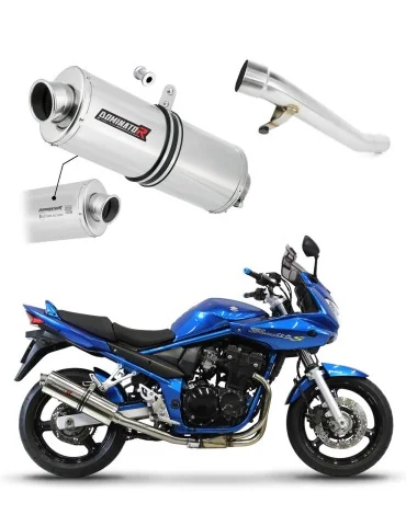 Silencieux slip-on homologué Dominator OVAL pour Suzuki GSF 650 S Bandit (2005-2006)