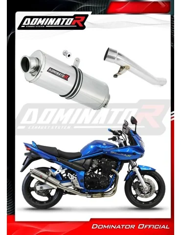 Silencieux slip-on homologué Dominator OVAL pour Suzuki GSF 650 S Bandit (2005-2006)