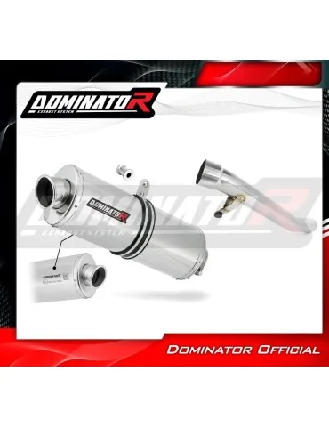 Silencieux slip-on homologué Dominator OVAL pour Suzuki GSF 650 S Bandit (2005-2006)