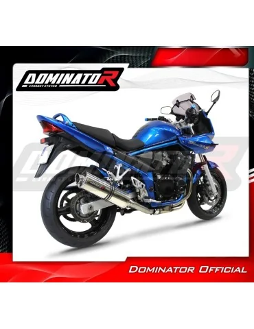 Silencieux slip-on homologué Dominator OVAL pour Suzuki GSF 650 S Bandit (2005-2006)