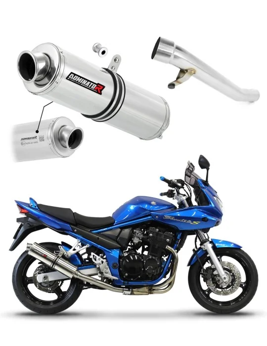 Silencieux slip-on homologué Dominator ROND pour Suzuki GSF 650 S Bandit (2005-2006)