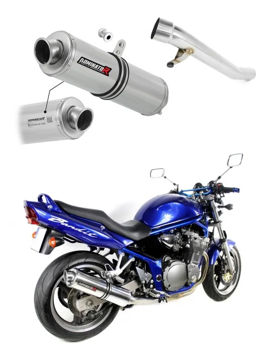Silencieux slip-on homologué Dominator ROND pour Suzuki GSF 600 Bandit (2000-2004)
