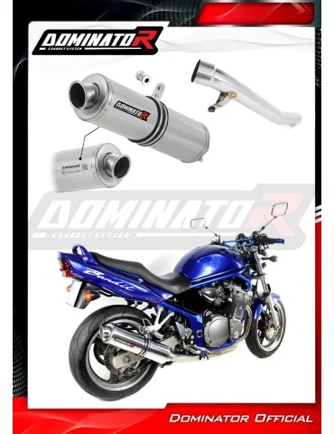 Silencieux slip-on homologué Dominator ROND pour Suzuki GSF 600 Bandit (2000-2004)