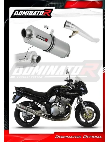 Silencieux slip-on homologué Dominator OVAL pour Suzuki GSF 600 Bandit (1995-1999)