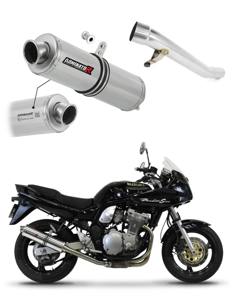 Silencieux slip-on homologué Dominator ROND pour Suzuki GSF 600 Bandit (1995-1999)
