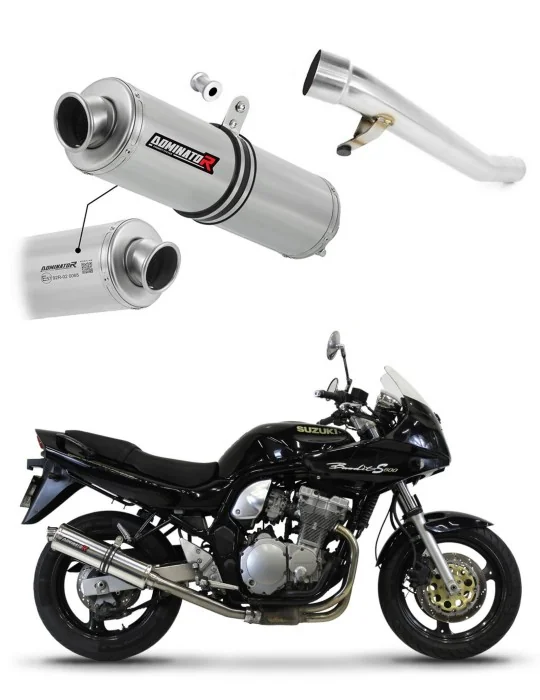 Silencieux slip-on homologué Dominator ROND pour Suzuki GSF 600 Bandit (1995-1999)