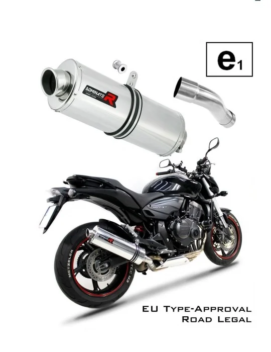 Silencieux slip-on homologué Dominator OVAL pour Honda CB 600F Hornet (2007-2013)