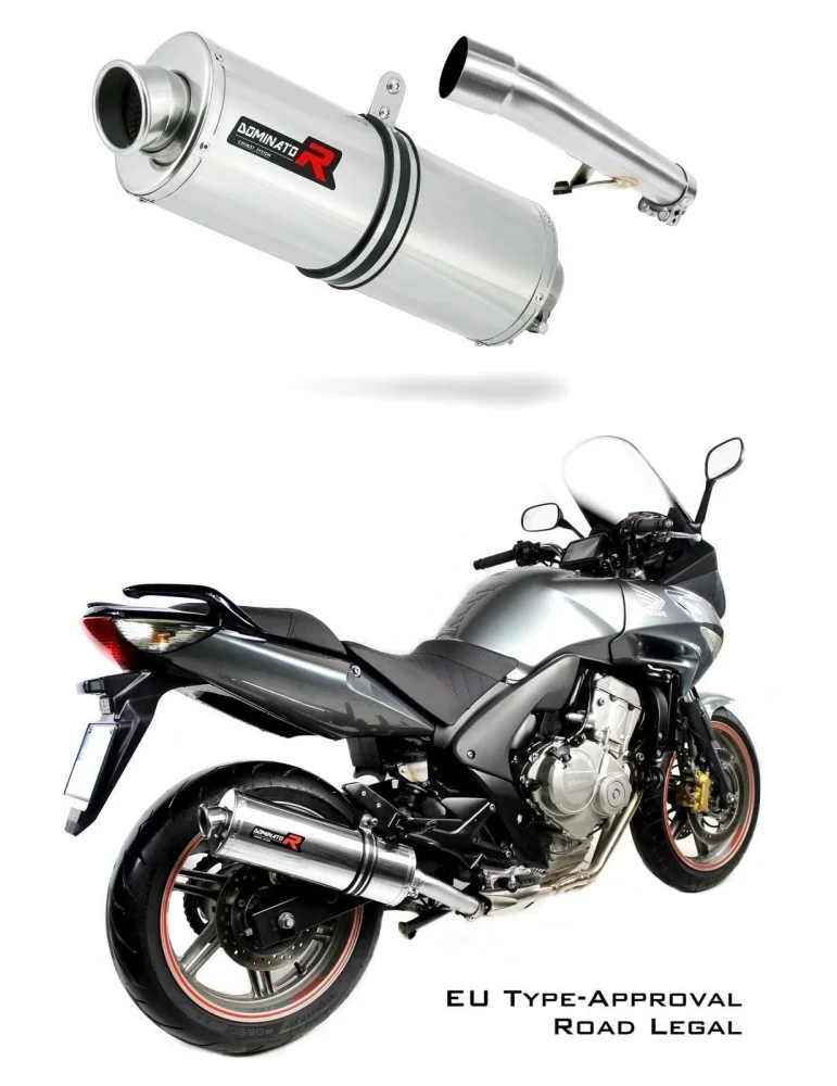 Silencieux slip-on homologué Dominator OVAL pour Honda CBF 600 (2008-2013)