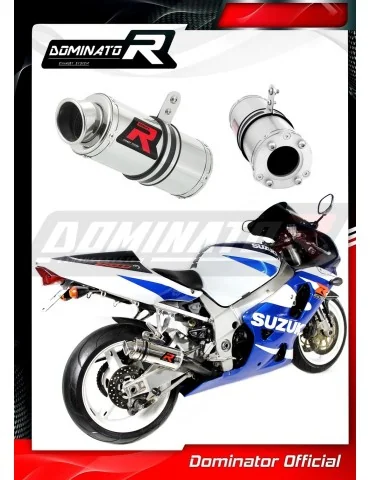 Silencieux bolt-on Dominator GP1 pour Suzuki GSXR 750 K1 K5 (2001-2005)