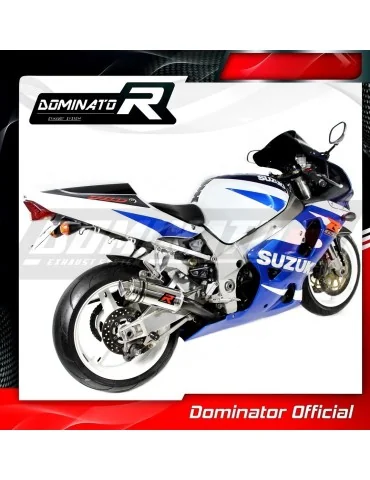 Silencieux bolt-on Dominator GP1 pour Suzuki GSXR 750 K1 K5 (2001-2005)