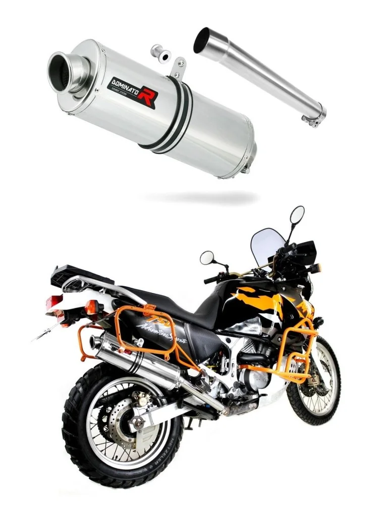 Silencieux slip-on Dominator OV pour Honda XRV 750 Africa Twin RD07A (1996-2003)