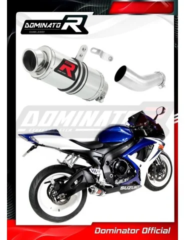 Silencieux slip-on Dominator GP1 pour Suzuki GSXR 600 K6 K7 (2006-2007)