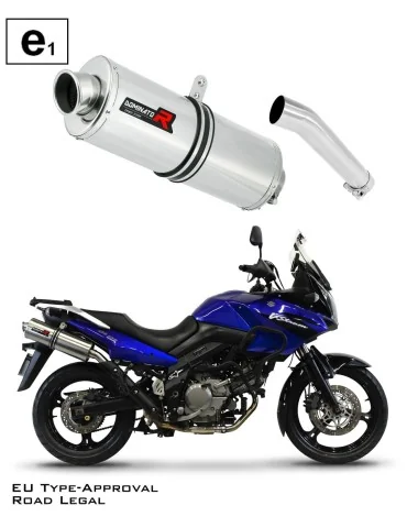 Silencieux slip-on homologué Dominator OVAL pour Suzuki DL 650 V-strom (2004-2006)