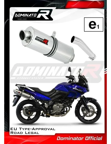 Silencieux slip-on homologué Dominator OVAL pour Suzuki DL 650 V-strom (2004-2006)