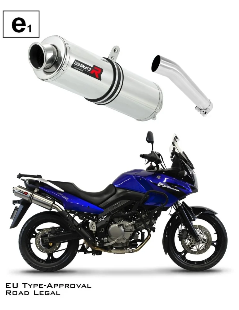 Silencieux slip-on homologué Dominator ROND pour Suzuki DL 650 V-strom (2004-2006)
