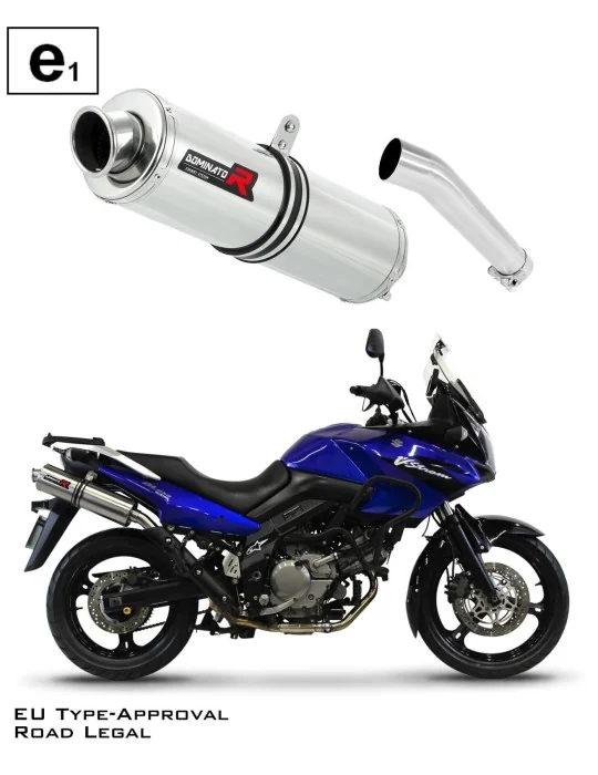Silencieux slip-on homologué Dominator ROND pour Suzuki DL 650 V-strom (2004-2006)