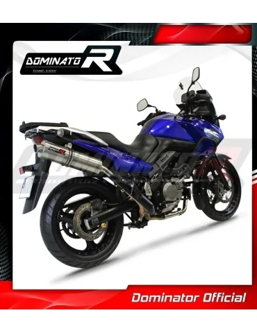 Silencieux slip-on homologué Dominator ROND pour Suzuki DL 650 V-strom (2004-2006)