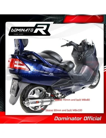Silencieux slip-on Dominator ST pour Suzuki Burgman 400 (1998-2002)