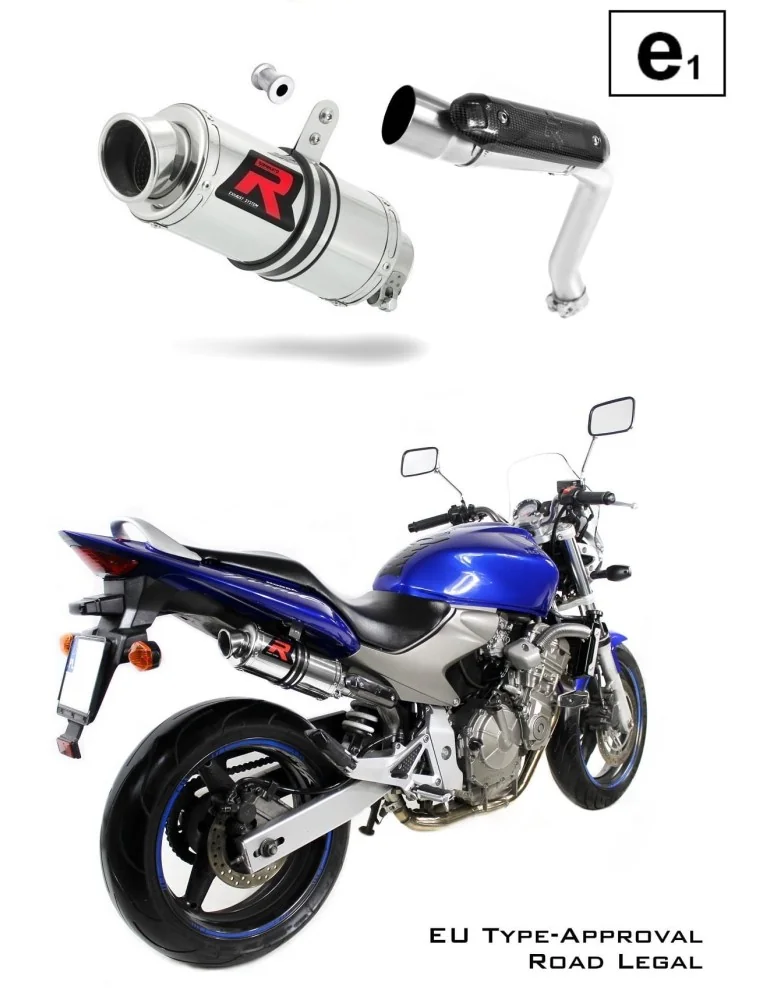 Silencieux slip-on homologué Dominator GP1 pour Honda CB 600F Hornet (2003-2006)