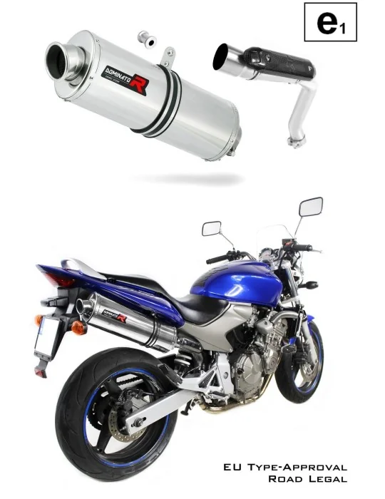 Silencieux slip-on homologué Dominator OVAL pour Honda CB 600F Hornet (2003-2006)