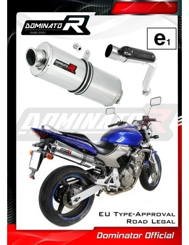 Silencieux slip-on homologué Dominator OVAL pour Honda CB 600F Hornet (2003-2006)