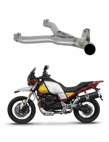 Tube central de liaison inox Dominator pour Moto Guzzi V85 TT (2019-2020)