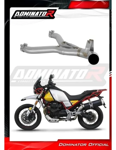 Tube central de liaison inox Dominator pour Moto Guzzi V85 TT (2019-2020)