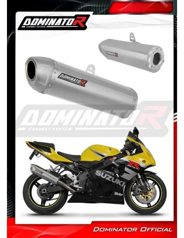 Silencieux bolt-on Dominator S6 pour Suzuki GSXR 1000 K1 - K4 (2001-2004)